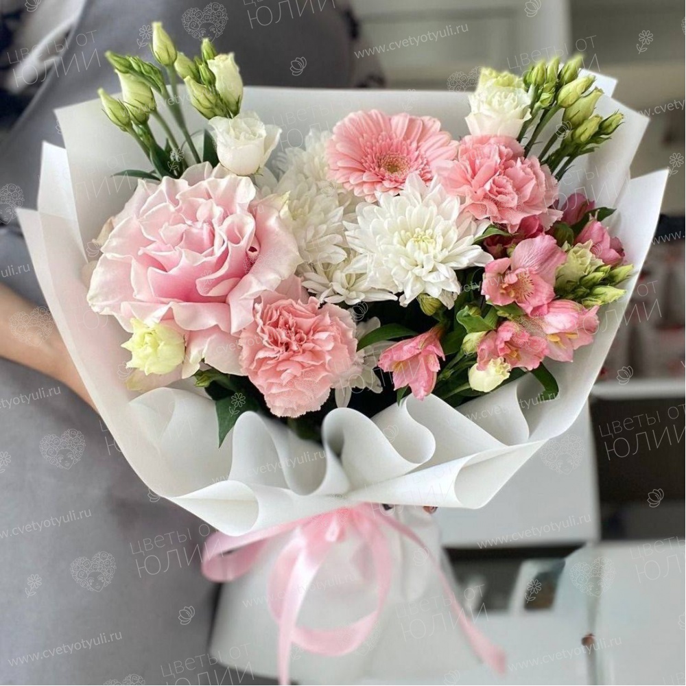 Сборный букет с французской розой