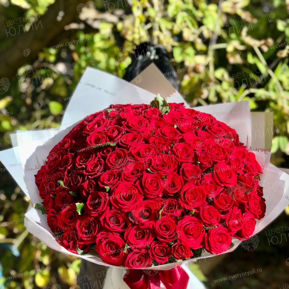 Букет 101 красная роза
