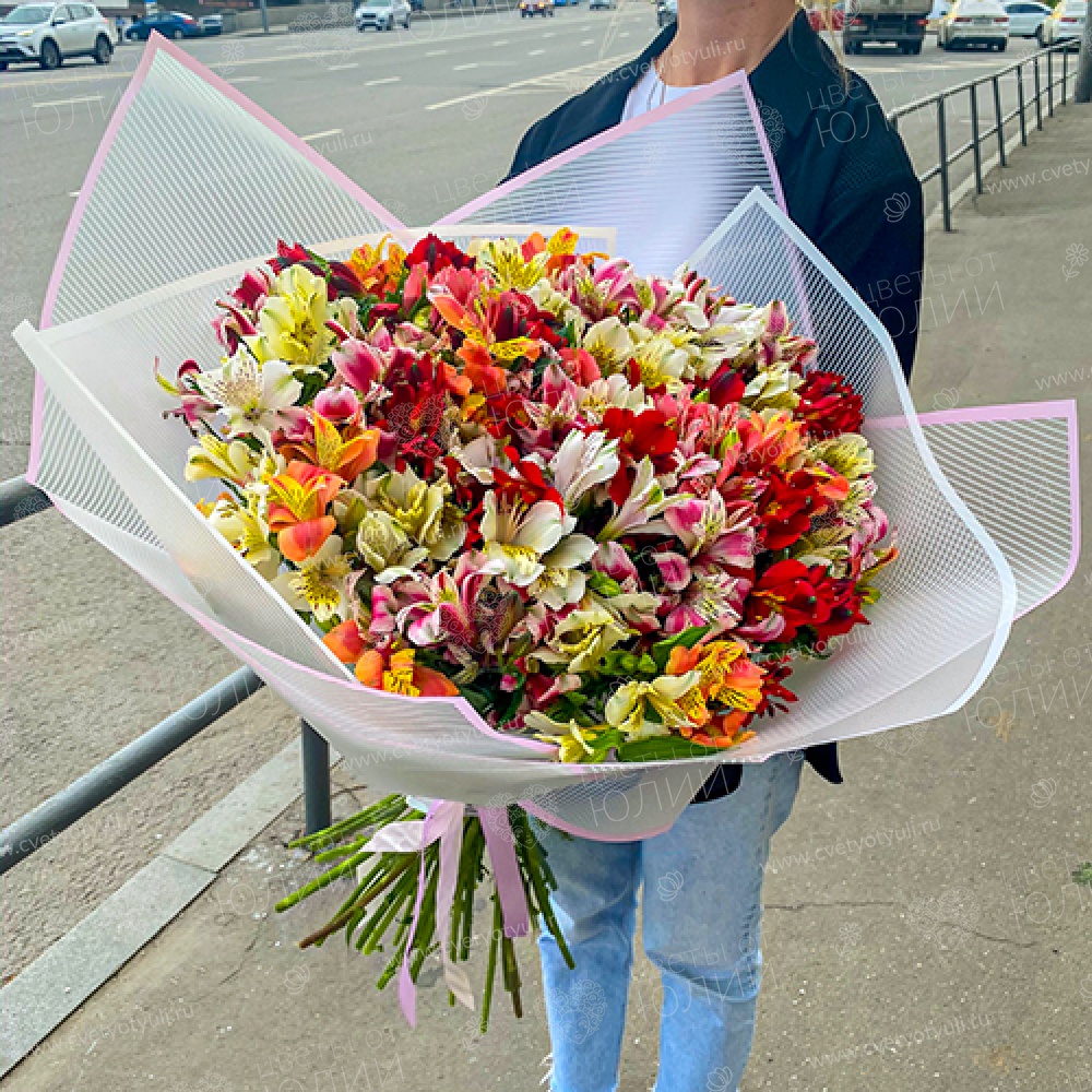 Букет из 51 альстромерий