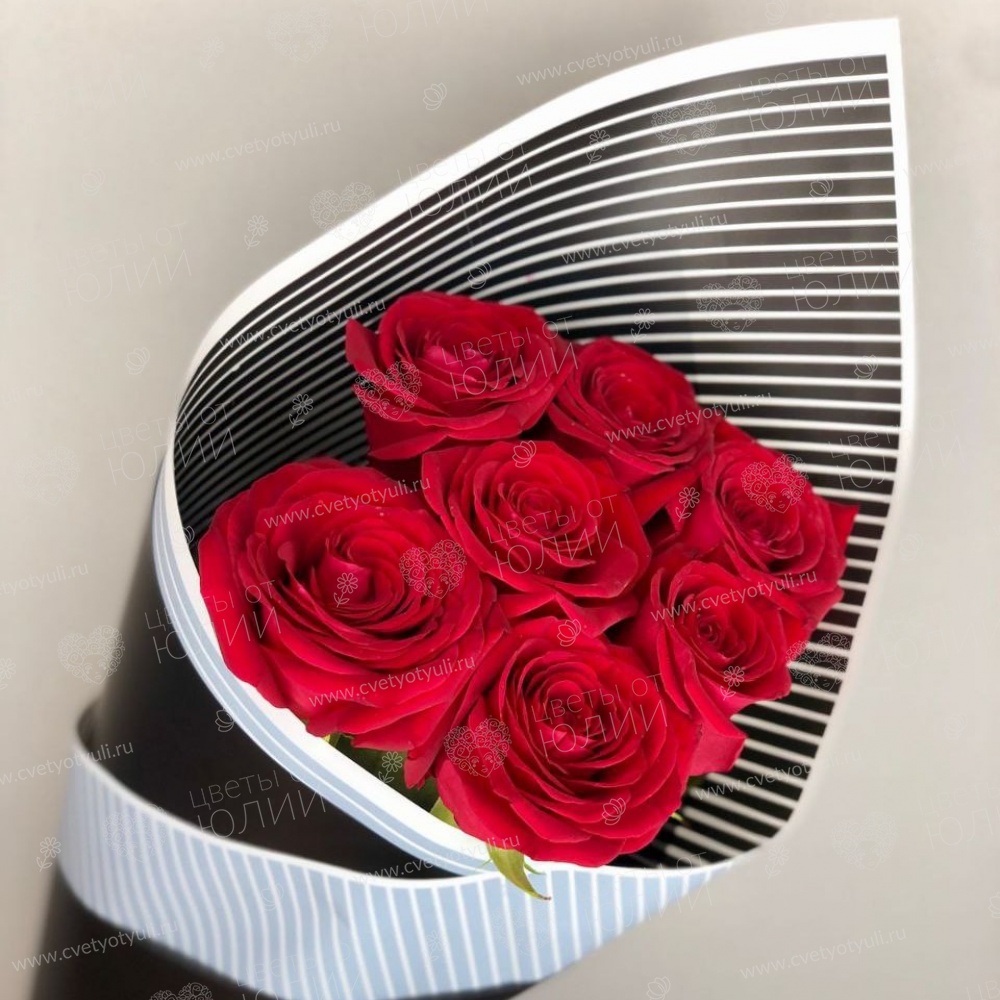 Букет из 7 красных роз Танго