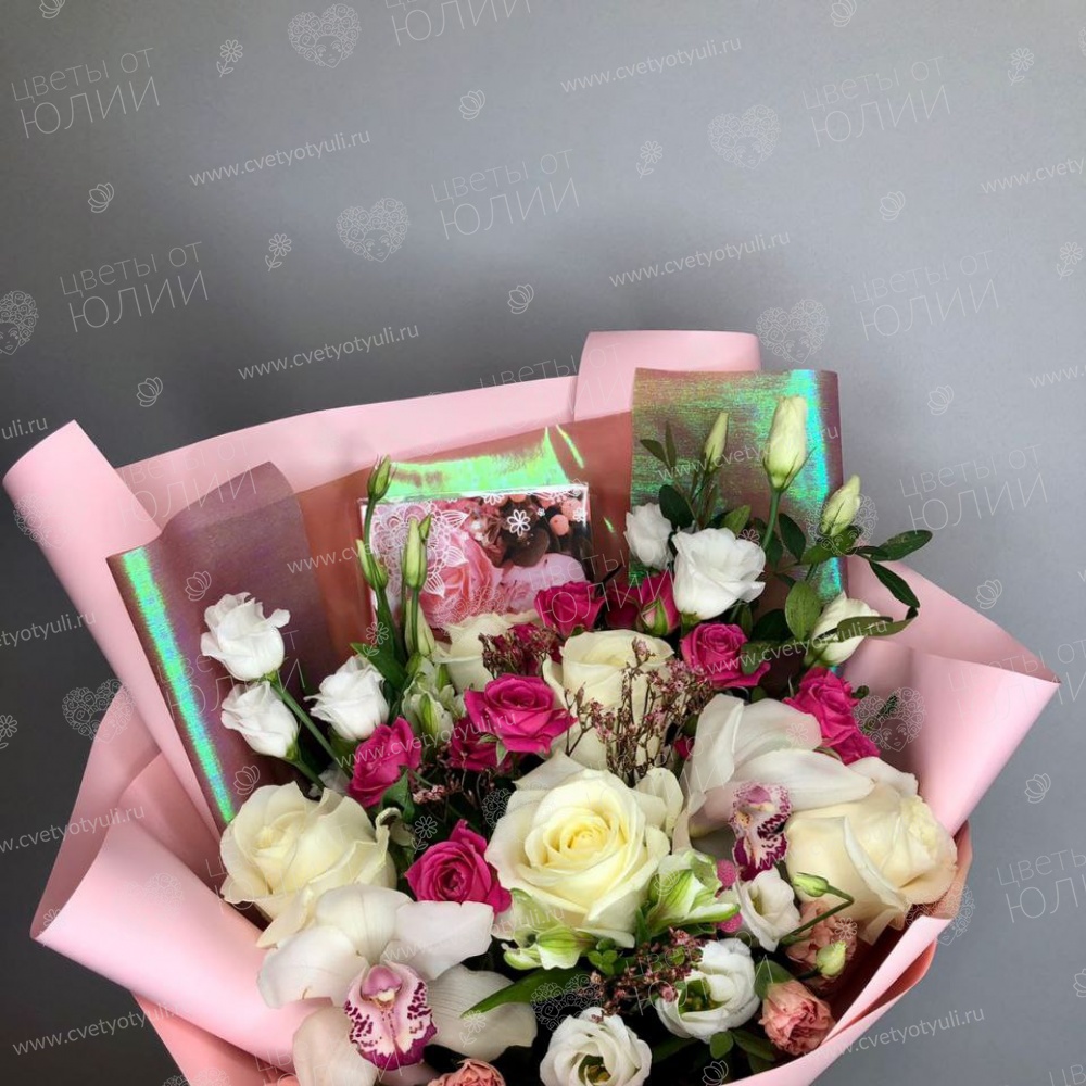 Букет из роз и орхидей Соната