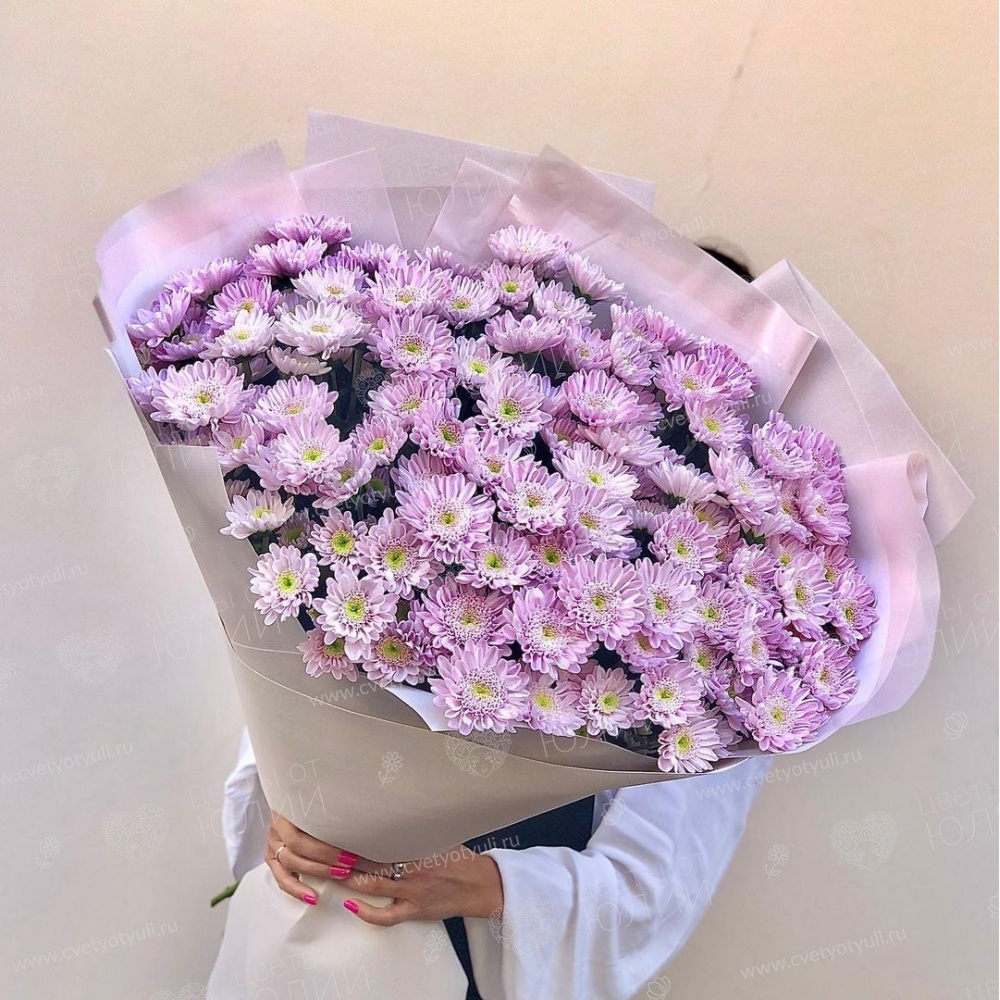 Букет из розовых хризантем Стелла