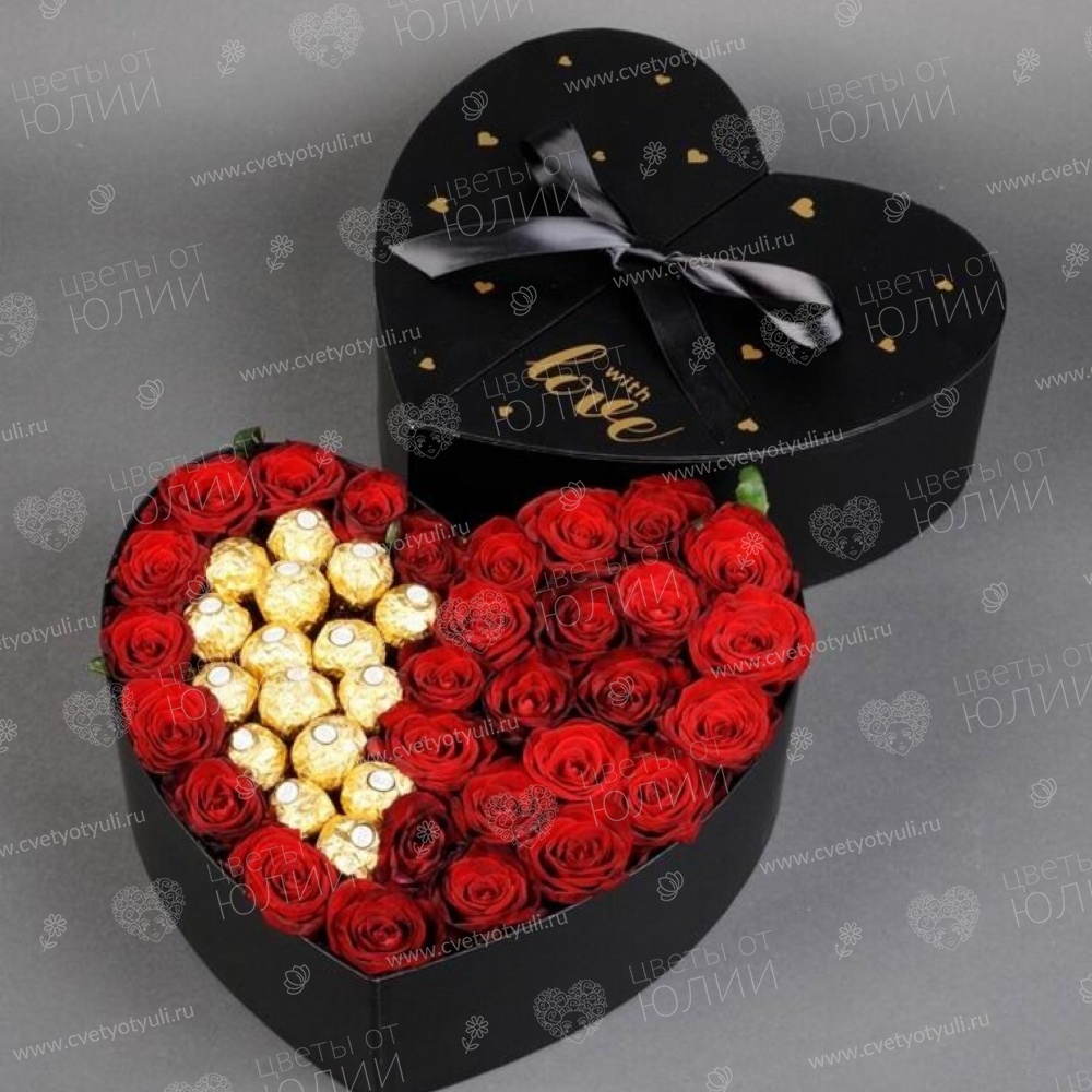 Коробка из 31 розы Ферерро