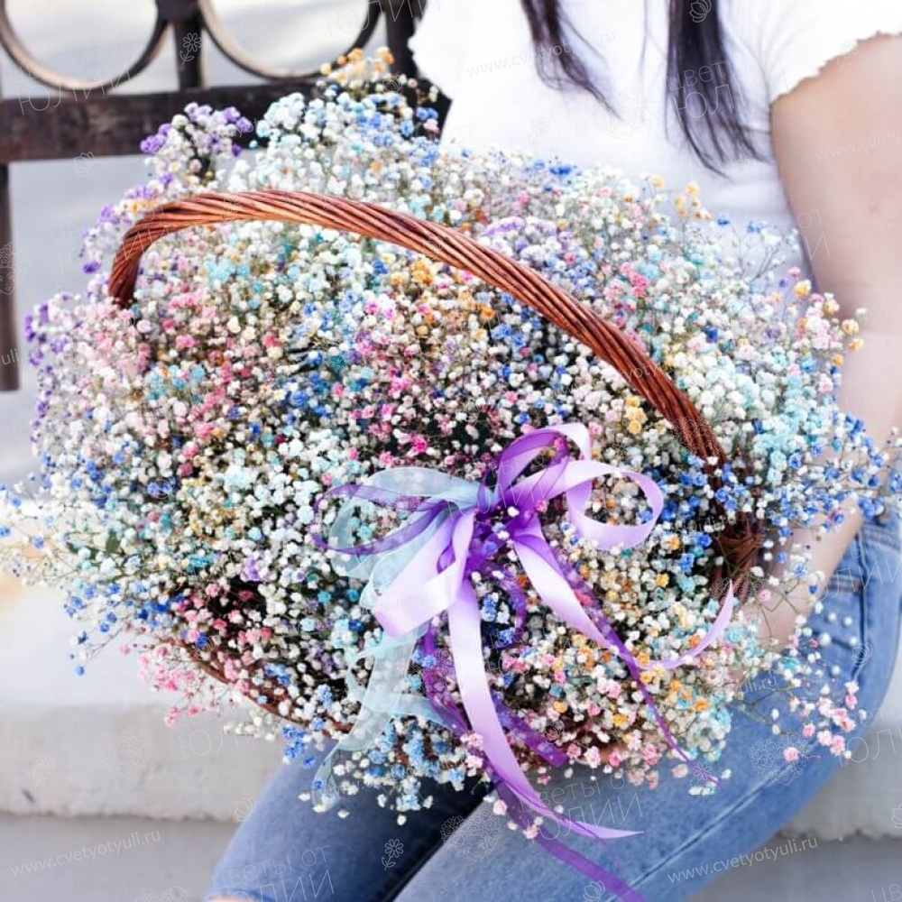 Корзина микс из 21 гипсофил