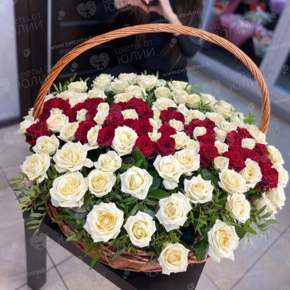 Корзина роз для Мамы