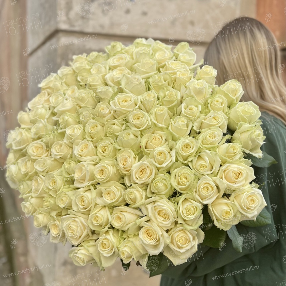 Букет из 101 желтой местной розы 