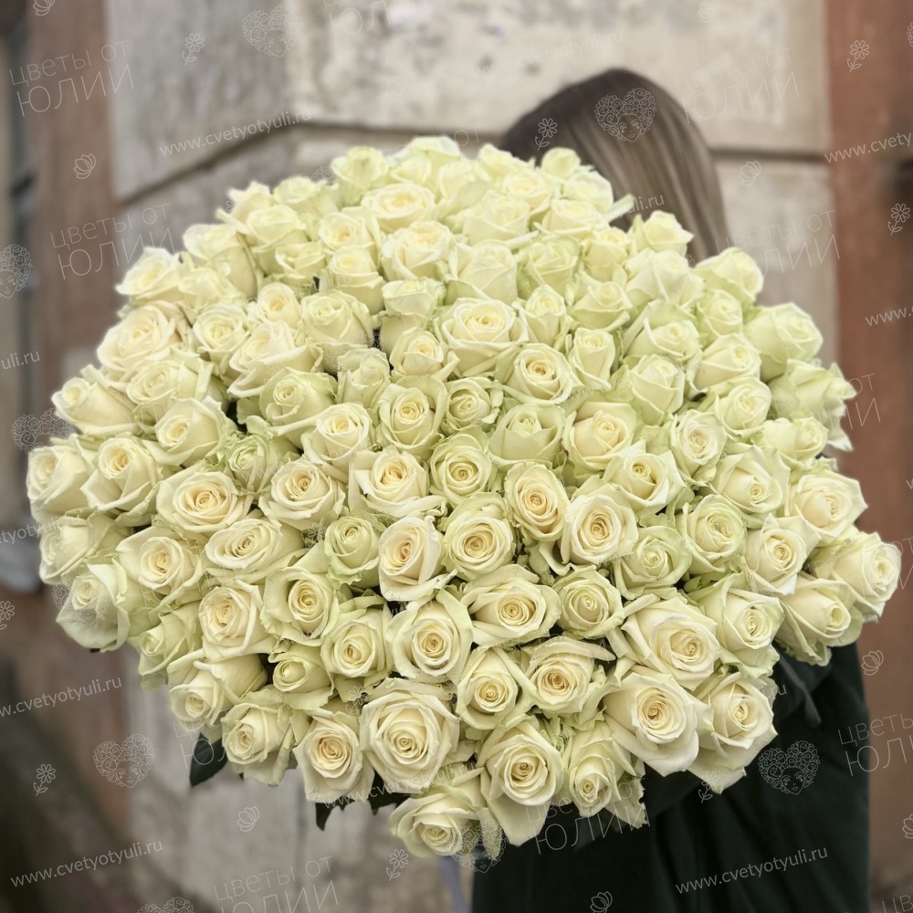Букет из 101 желтой местной розы 
