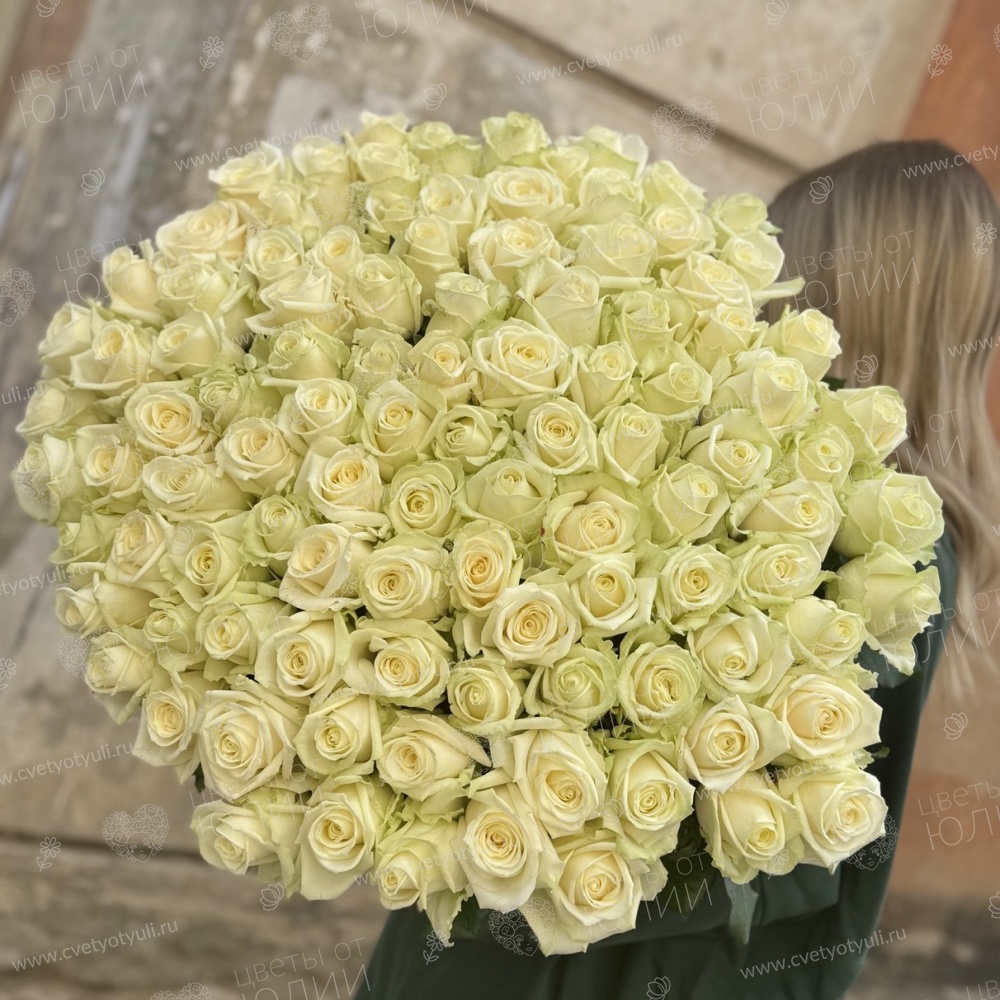 Букет из 101 желтой местной розы 