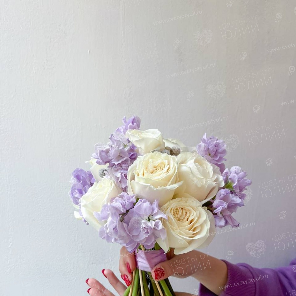 Свадебный букет с матиолой