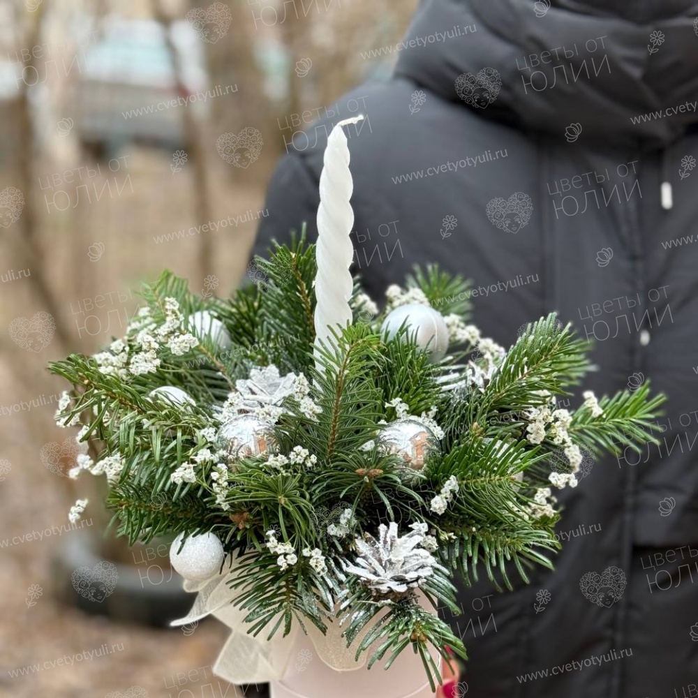 Новогодняя композиция Серебряный иней