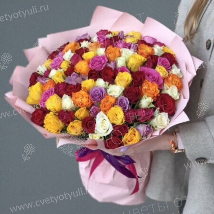 Букет 101 роза микс