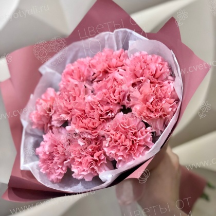 Букет из 11 розовых гвоздик