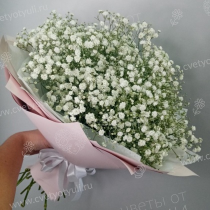 Букет из 15 белых гипсофил