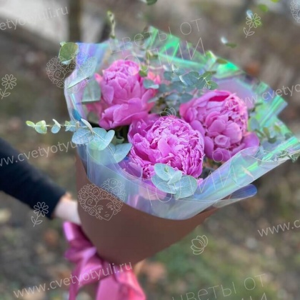 Букет из 3 пионов