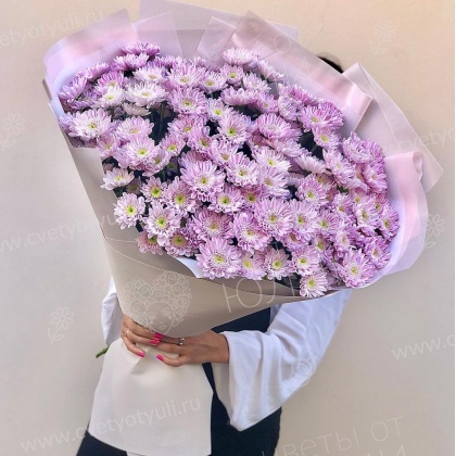 Букет из розовых хризантем Стелла
