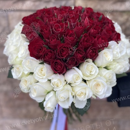Букет сердце из 101 розы Кения