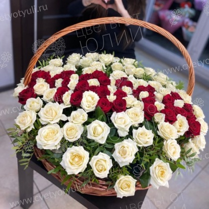 Корзина роз для Мамы