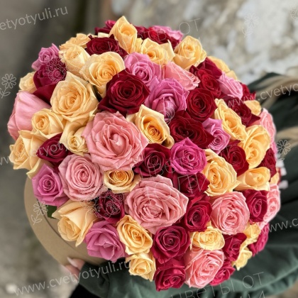 Коробка из 101 розы Микс