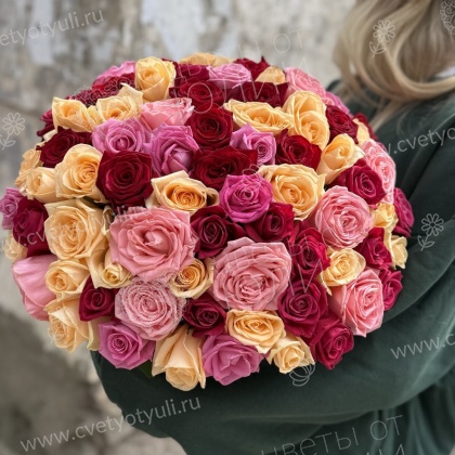 Коробка из 101 розы Микс