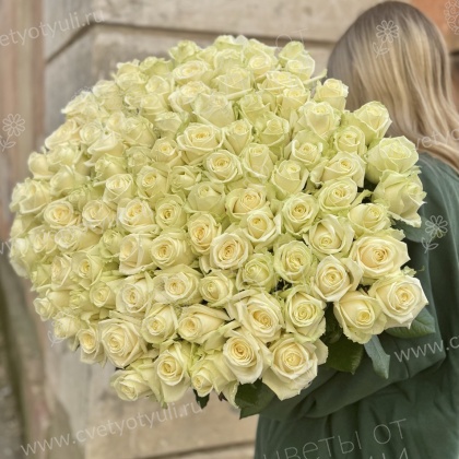 Букет из 101 желтой местной розы 