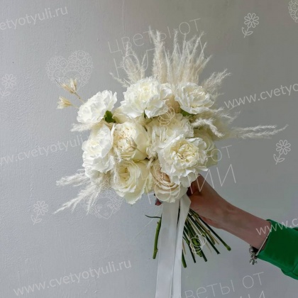 Букет невесты с диантусами