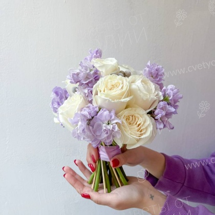 Свадебный букет с матиолой